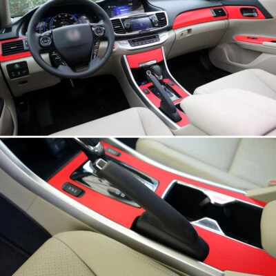 For Honda Accord 2014-2017 5D Carbon Fiber Pattern Interior DIY Trim Decals - Image 1 of 4