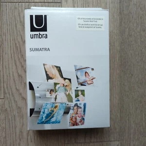 Umbra Sumatra Nickel Wall Mounted Multi Photo Frame Memo Board - Picture 1 of 2