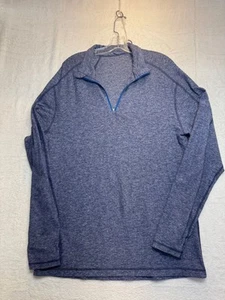 Lululemon Pullover Sweater Mens Size XL Surge Warm 1/2 Zip Blue Heather - Picture 1 of 6