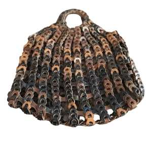 60er Jahre Vintage RAR Leder Kettenglied Handtasche TOP - Bild 1 von 5