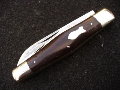 Cuchillo de colección Hibbard Spencer & Bartlett Big Whittler grabado RUSTLER 1855-1960 en muy buen estado+ Foto 1 de 4