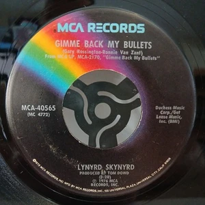 Lynyrd Skynyrd Gimme Back My Bullets 7" single MCA Records 45 - Picture 1 of 4
