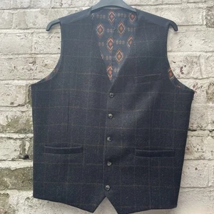 Broadstone Bros Waistcoat Wool 46R Check - Imagen 1 de 9