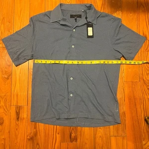 Men's Rag and Bone Knit Avery Shirt in Blue (Size Small) $195 MSRP - Picture 1 of 4
