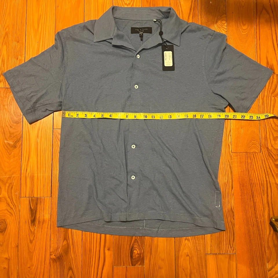 Rag and Bone Knit Avery Shirt in Blue (Size Small) $195 MSRP - Image 1 of 4