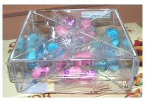 Box Bomboniere-Confetti Transparent PVC 14x14x5H - Picture 1 of 1