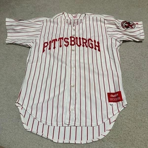 Vintage 90s Rawlings Pittsburgh Indians Embroidered Pinstripe Jersey Size 44 - Picture 1 of 8