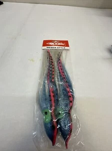 Boone 05633 Tuna Tail Weber Style Skirt 1Pk Blue And Pink And White 9.5 - Picture 1 of 3