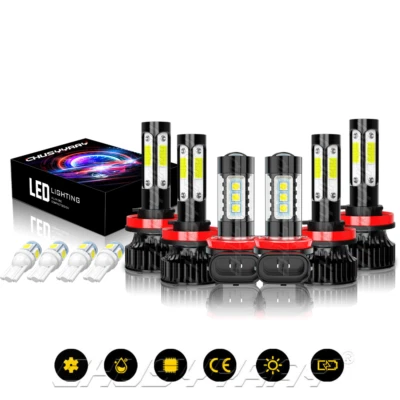 Комбинированный комплект светодиодных противотуманных фар дальнего/низкого света для Chevy Monte Carlo 2006-2007 годов выпуска - Изображение 1 из 4