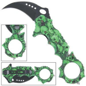 Karambit-Style Spring Assist Folding Knife Hunting Camping Tatical Pocket Knife - Picture 1 of 9