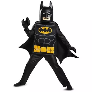 Batman LEGO Movie Deluxe 6PC Boys size L 10/12 Licensed Costume Disguise - Picture 1 of 8