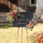 2Pcs Wedding Arch Wreath Handmade Floral Backdrop for Decor Wall Wedding Car