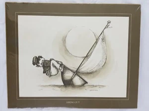 VINTAGE GARY PATTERSON 16" X 20“ Hiking Out Print Poster 1974 Sailing Sailboat - Picture 1 of 9