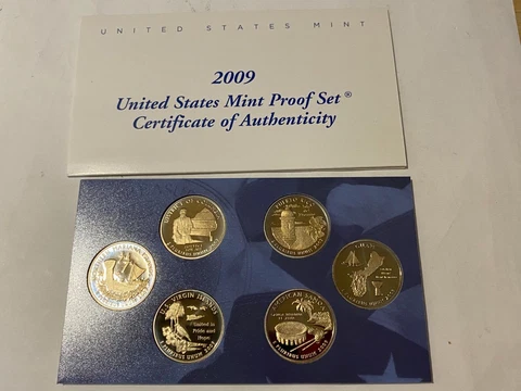 2009 U.S. STATE QUARTER PROOF SET - (DC & US TERRITORIES) - COA - FREE SHIPPING Cover