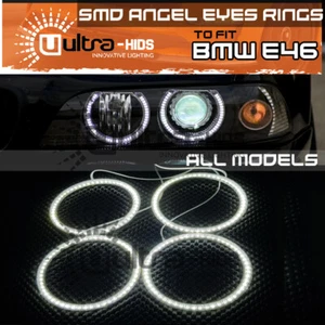 x4 SMD Angel Eyes 60 3528 White LED Halo Rings Error Free BMW E36 E38 E39 E46 - Picture 1 of 7