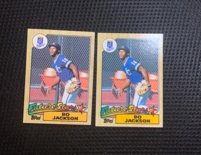⚾️1987 TOPPS #170 BO JACKSON ROOKIE RC FUTURE STARS TARJETA DE BÉISBOL Lote de 2🔥 Foto 1 de 2