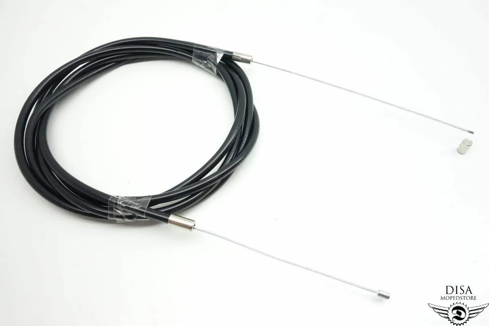 2 Meter Seilzug mit Hülle und Nippel Universal Gaszug für Mofa und Roller - Bild 1 von 1