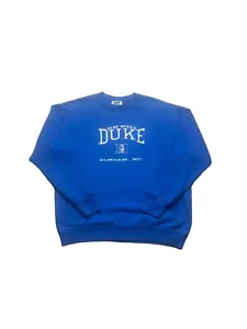 Vintage Lee Sport Duke Blue Devils Blue Sweatshirt Jumper Men’s Large - Picture 1 of 4