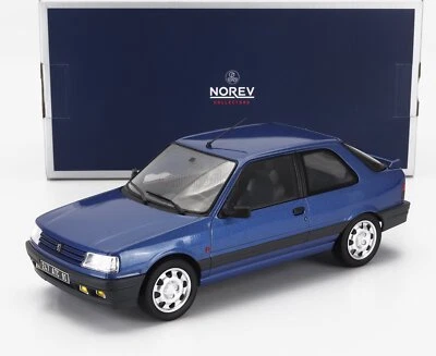 MODELLINO AUTO STATICO NOREV PEUGEOT 309 GTI16 1992 BLU MODELLISMO SCALA 1:18 - Immagine 1 di 4