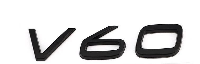 For VOLVO V60 Rear Boot Trunk Emblem Sticker Letter Badge glossy Black- — 第 1/1 张图片