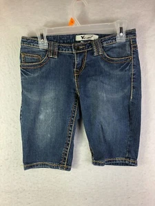 Wet Seal Mid Rise Juniors Size 7 30" Waist Blue Jean Shorts - Picture 1 of 8