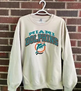 Vintage Football Sweatshirt, Miami Dolphins Football Crewneck Sweatshirt PTT2830 - Picture 1 of 2