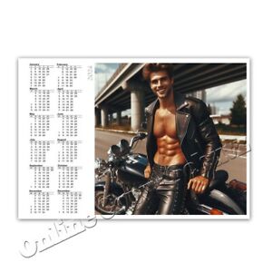 Sexy Man  Biker smile ++  Männerkalender  Taschenkalender 2024 /  Calendar 2024