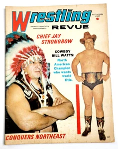 WRESTLING REVUE - MAY 1972 - CHIEF JAY STRONGBOW / BILL WATTS / MISS PAULA KAYE - Picture 1 of 4