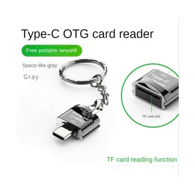 USB Type-C OTG to for Micro SD TF Adapter Memory Card Reader with Key Ring New - Image 1 of 4