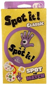 NEW: SPOT IT! CLASSIC SPOT THE MATCH CARD GAME AGE 6+ 2-8 PLAYERS, 5 Games In 1! - Picture 1 of 2