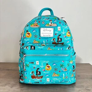 Loungefly x Disney Pirates Mickey & Friends Mini Backpack Blue - Picture 1 of 11