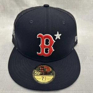 New Era Boston Red Sox 2022 All Star Game Patch Trucker 59FIFTY 5950 7 1/2 Hat - Picture 1 of 6