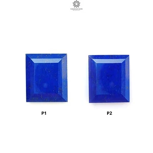 Piedra preciosa de lapislázuli azul natural sin tratar con forma de octágono corte facetado 1 pieza - Imagen 1 de 9