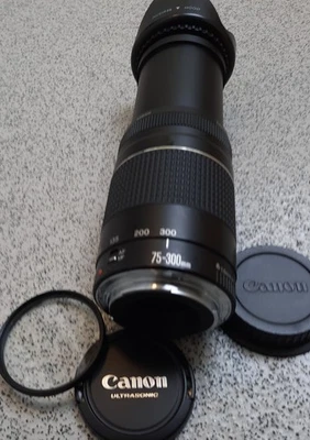 Canon EF 75-300mm f/4-5.6 III USM Ultrasonic Telephoto Lens for- Canon EOS DSLR - Image 1 of 4