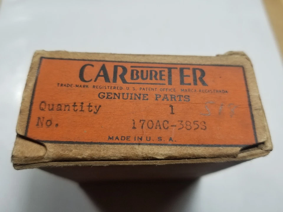 Bobina de obturación Carter 170AC-385S de colección doble carburador Desoto, Dodge Foto 1 de 4