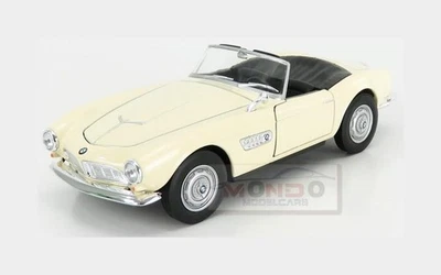 1:24 Welly Bmw 507 Cabriolet Open 1956 Cream WE24097CCR Modellino - Immagine 1 di 2