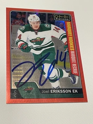 Joel Eriksson Ek Signed Card OPC O-PEE-CHEE Platinum Marquee Rookies JSA COA IP - Image 1 of 3