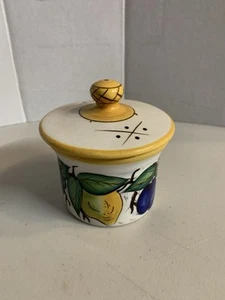 Bella Casa by Ganz Sugar Dish Ceramic Fruit Theme Designed By Valerio - Picture 1 of 8