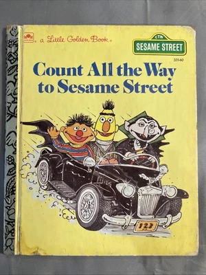 Vintage A Little Golden Book Count All The Way To Sesame Street 1985 #3625 Foto 1 de 4