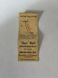Doc Bell Bankers Life Company Bowling Green Ohio Streichholzheftchenhülle 550 - Bild 1 von 1