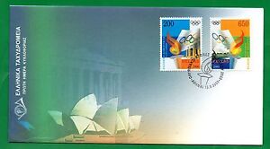 Greece. Olympic Games Sidney 2000, Emblem Pathenon Sydney's Opera Building, FDC.