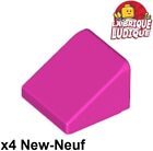 Lego 4X Slope Brick Brique Pente 30 1X1 X2/3 Rose Foncé/Dark Pink 54200 Neuf