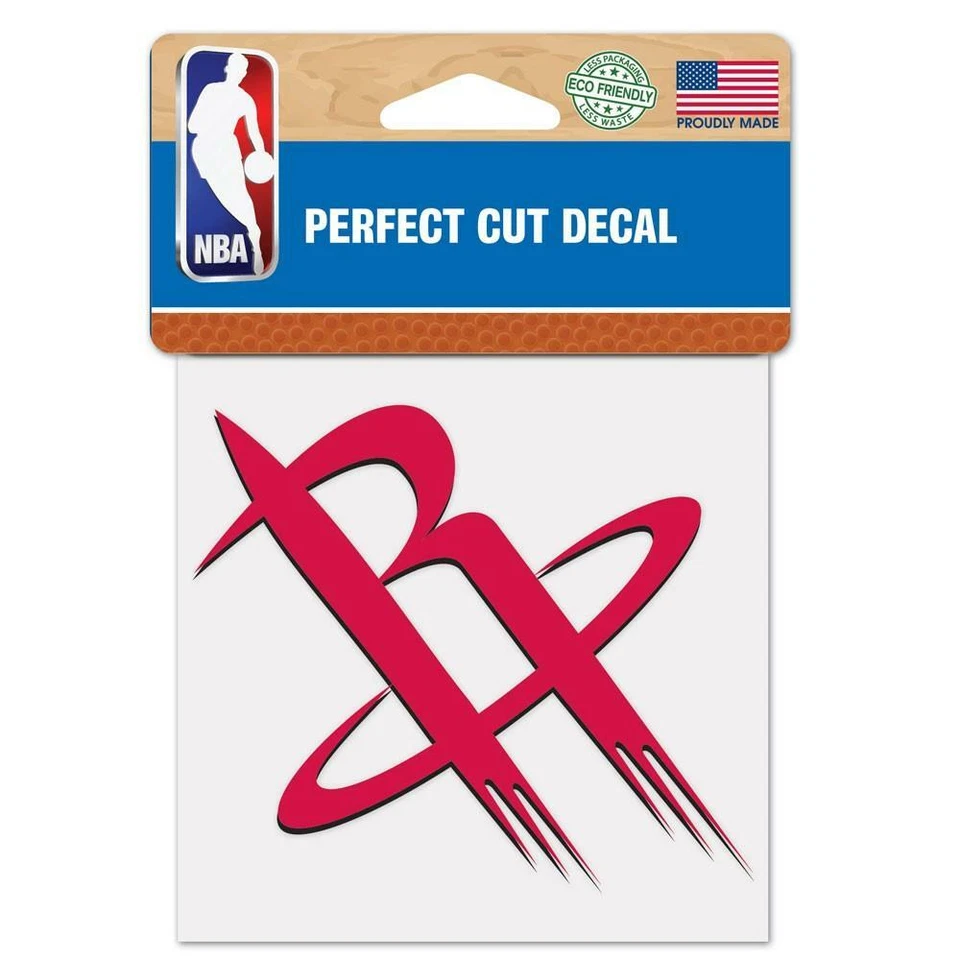 Houston Rockets Corte Perfecto 4"x4" Color Calcomanía [NUEVO] Auto Pegatina Emblema Foto 1 de 1
