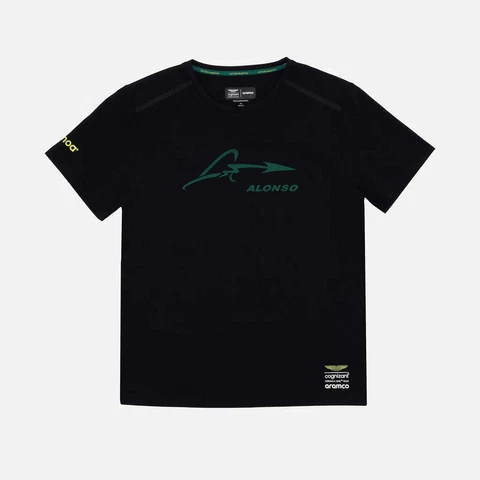 Aston Martin Cognizant F1 Kimoa Fernando Alonso Men's Lifestyle T-Shirt - Black Cover