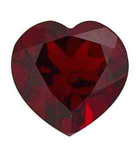 Genuine Natural Mozambique Garnet AAA Heart Faceted Loose Stones (3x3mm-10x10mm)