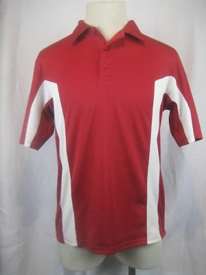 Men's Holloway Dry-Excel Red/White Poly Knit Golf Polo SS Casual Shirt size M - Image 1 of 4