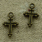 Livraison gratuite 400 pièces Antique Croix Bronze Charmes 15X9mm L-3462