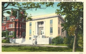 Vintage Postcard Simmons Library & Y.W.A. Building Brenau College Gainesville GA - Picture 1 of 2
