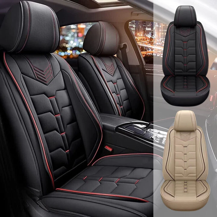 For Kia Soul 2010-2024 Car Front & Rear 5 Seat Covers Cushion Pad PU Leather Foto 1 de 1