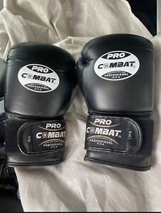 Pro Combat Boxing Kickboxing Training Gloves 16oz Black Red White NEW